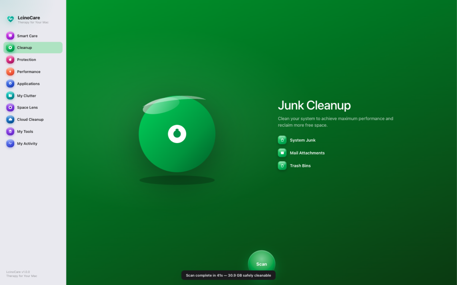 Junk Cleanup module landing in green